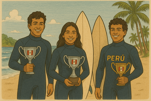 La nueva generación de surfistas peruanos brilla en torneos internacionales