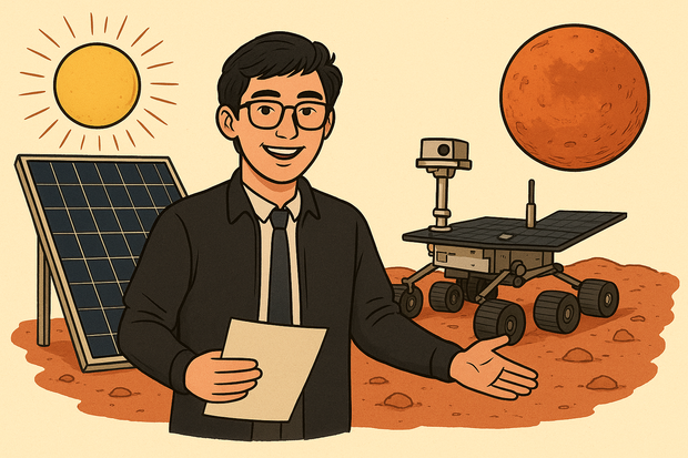 Joven de San Marcos demuestra los beneficios de la energía solar con propuesta para misiones a Marte