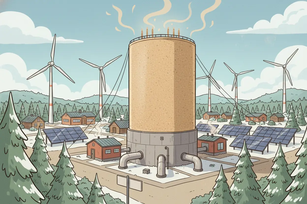 Finlandia presenta la batería de arena gigante que transforma la energia calorifica en una solución sostenible para el mundo