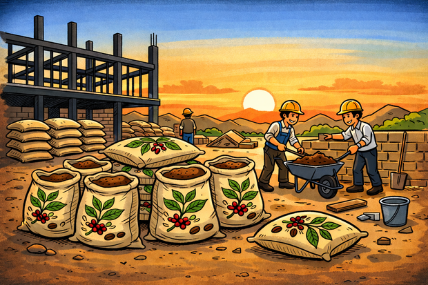 Cómo los residuos de café están cambiando la forma de hacer concreto