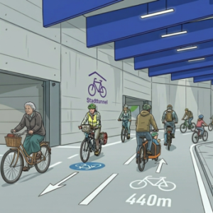 Ciclovía del futuro: el túnel subterráneo de Suiza que redefine la movilidad urbana