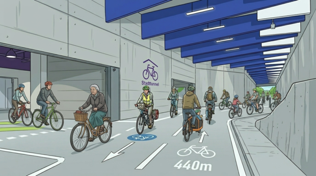 Ciclovía del futuro: el túnel subterráneo de Suiza que redefine la movilidad urbana