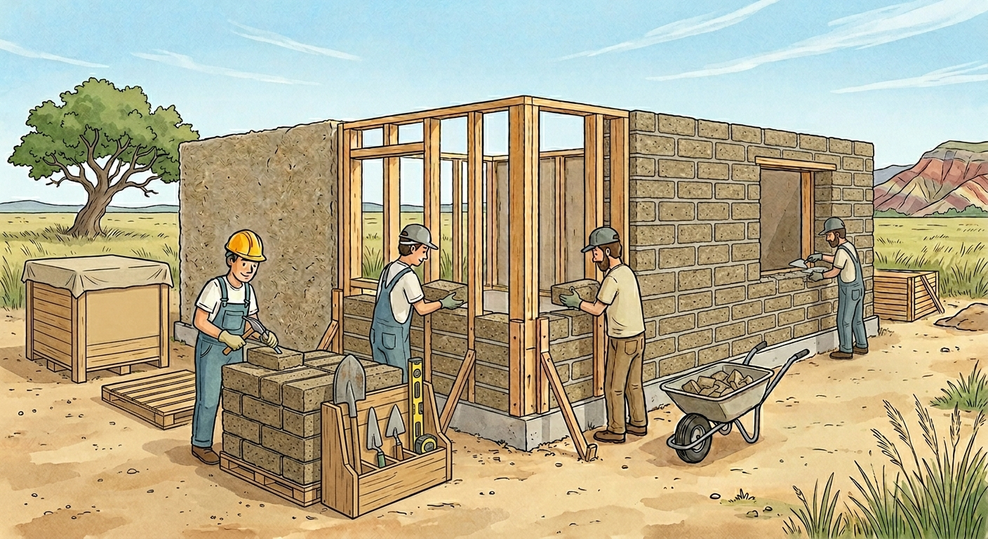 Bioconcreto: la construcción sostenible que convierte cáñamo en hogares