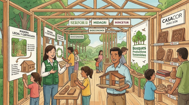 La madera certificada peruana conquista Casacor y abre camino hacia ciudades más sostenibles