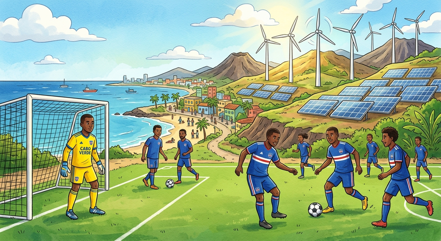 Cabo Verde sorprende en el Mundial y también por su apuesta por la innovación y la energía eólica