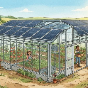 ¿Y si un invernadero con sistema fotovoltaico pudiera producir alimentos, electricidad y ahorrar agua?