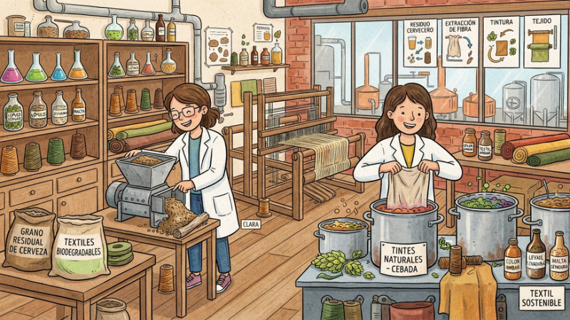 Residuos de cerveza podrían convertirse en materiales textiles para una moda más sostenible
