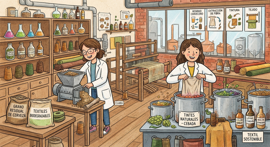 Residuos de cerveza podrían convertirse en materiales textiles para una moda más sostenible