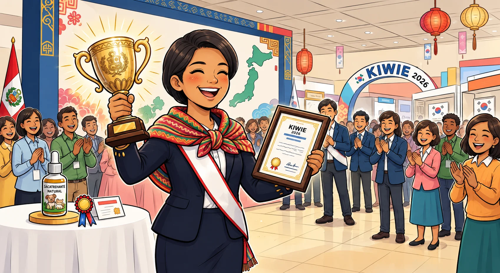 Cicatrizante natural para mascotas: inventora peruana gana oro en Corea